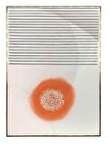 Shop365 Şekiller Krem Turuncu Siyah Renkler Modern Tablo Çerçeveli P-001823