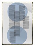 Shop365 Şekiller Çizgiler Gri Mavi Renkler Modern Tablo Çerçeveli P-001889