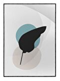 Shop365 Bitki Yapraklar ve Şekiller Modern Tablo Çerçeveli P-001925