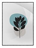 Shop365 Bitki Yapraklar ve Şekiller Modern Tablo Çerçeveli P-001928