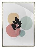 Shop365 Bitki Yapraklar ve Şekiller Modern Tablo Çerçeveli P-001935