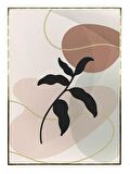 Shop365 Bitki Yapraklar ve Şekiller Modern Tablo Çerçeveli P-002017