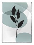 Shop365 Bitki Yapraklar ve Şekiller Modern Tablo Çerçeveli P-002035