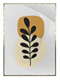 Shop365 Bitki Yapraklar ve Şekiller Modern Tablo Çerçeveli P-002072