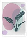 Shop365 Bitki Yapraklar ve Şekiller Modern Tablo Çerçeveli P-002075