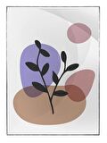 Shop365 Bitki Yapraklar ve Şekiller Modern Tablo Çerçeveli P-002079