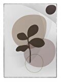 Shop365 Bitki Yapraklar ve Şekiller Modern Tablo Çerçeveli P-002090