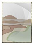 Shop365 Dağ Manzarası Pastel Renkler Modern Tablo Çerçeveli P-002230