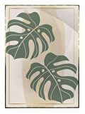 Shop365 Palmiye Yaprakları Sarı Renkler Modern Tablo Çerçeveli P-002263