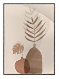 Shop365 Bitki Yapraklar ve Şekiller Modern Tablo Çerçeveli P-002273
