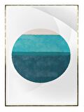 Shop365 Şekiller Okyanus Renkleri Modern Tablo Çerçeveli P-002540
