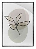 Shop365 Doğa Bitki Modern İllüstrasyon Tablo Çerçeveli P-002544