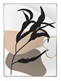 Shop365 Doğa Bitki Modern İllüstrasyon Tablo Çerçeveli P-002560