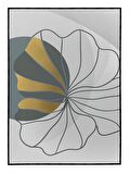 Shop365 Nilüfer Çiçek Karışık Renkler Modern İllüstrasyon Tablo Çerçeveli P-002575