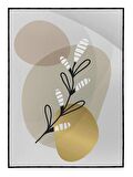 Shop365 Doğa Bitki Modern İllüstrasyon Tablo Çerçeveli P-002638