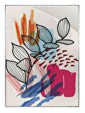 Shop365 Doğa Bitki Modern İllüstrasyon Tablo Çerçeveli P-002647