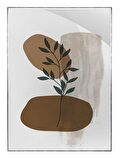 Shop365 Bitki Yapraklar ve Şekiller Modern Tablo Çerçeveli P-002703
