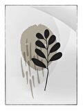 Shop365 Bitki Yapraklar ve Şekiller Modern Tablo Çerçeveli P-002725
