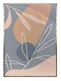 Shop365 Bitki Yapraklar ve Şekiller Modern Tablo Çerçeveli P-002799