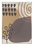 Shop365 Bitki Yapraklar ve Şekiller Modern Tablo Çerçeveli P-002805
