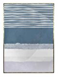 Shop365 Fırça Darbeleri Mavi Okyanus Renkler Modern Tablo Çerçeveli P-002831