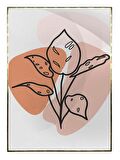 Shop365 Bitki Yapraklar ve Şekiller Modern Tablo Çerçeveli P-002903