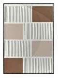 Shop365 Toprak Renk Tonları Şekil Tasarım Modern Tablo Çerçeveli P-002920