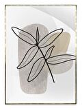 Shop365 Yapraklar ve Şekiller Modern Tablo Çerçeveli P-003105