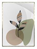 Shop365 Doğa Bitkiler Suluboya Görünümlü Modern Tablo Çerçeveli P-003180