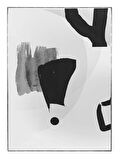 Shop365 Adam ve Şekiller Siyah Gri Renkler Modern Tablo Çerçeveli P-003378