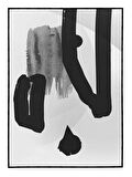 Shop365 Adam ve Şekiller Siyah Gri Renkler Modern Tablo Çerçeveli P-003379