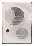 Shop365 Ay Şekiller Siyah Gri Renkler Modern Tablo Çerçeveli P-003392