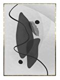 Shop365 Şekiller ve Çizgiler Siyah Gri Renkler Modern Tablo Çerçeveli P-003414