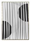 Shop365 Güneş ve Çizgiler Siyah Gri Renkler Modern Tablo Çerçeveli P-003438