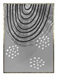 Shop365 Çizgiler ve Şekiller Siyah Gri Renkler Modern Tablo Çerçeveli P-003444