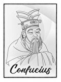 Shop365 Konfüçyüs Confucius Filozof Bilgin Çizim Tablo Çerçeveli P-003446