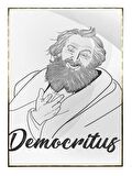 Shop365 Demokritos Democritus Yunan Filozof Çizim Tablo Çerçeveli P-003558
