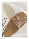 Shop365 Yapraklar ve Şekiller Karışık Renkler Modern Tablo Çerçeveli P-003565