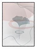 Shop365 Bitki Yapraklar ve Şekiller Modern Tablo Çerçeveli P-003602