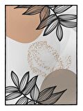 Shop365 Bitki Yapraklar ve Şekiller Modern Tablo Çerçeveli P-003606