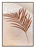 Shop365 Palmiye Yaprakları Pastel Tonlar Modern Tablo Çerçeveli P-003858
