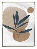 Shop365 Aardenton Arka Plan Yeşillik Çizgisi Form Modern Tablo Çerçeveli P-003963
