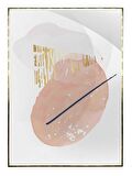 Shop365 Şekiller Sulu Boya Görünümlü Pastel Renkli Modern Tablo Çerçeveli P-004452