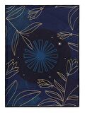 Shop365 Koyu Mavi Renklerle Bitkiler Kompozisyon Modern Art Canvas Tablo Çerçeveli P-004475