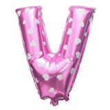 FOLYO BALON V HARF PEMBE KALPLİ 40CM
