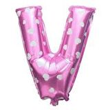 FOLYO BALON V HARF PEMBE KALPLİ 40CM