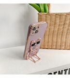 Gpack Apple iPhone 11 Pro Max Kılıf Kamera Korumalı Köpek Desenli Standlı Silikon