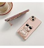 Gpack Apple iPhone 11 Pro Max Kılıf Kamera Korumalı Köpek Desenli Standlı Silikon