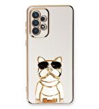Gpack Samsung Galaxy A72 Kılıf Kamera Korumalı Köpek Desenli Standlı Silikon