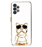 Gpack Samsung Galaxy A52S 5G Kılıf Kamera Korumalı Köpek Desenli Standlı Silikon